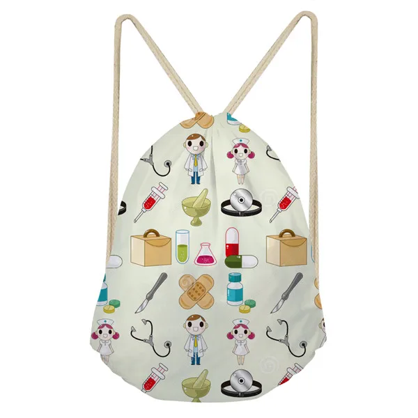 FORUDESIGNS/горячая Распродажа медсестры Брендовая Дизайнерская обувь Drawstring Рюкзак Для женщин маленьких девочек детская школьная сумка карман мешок дамы сумка для покупок - Цвет: H5807AQ