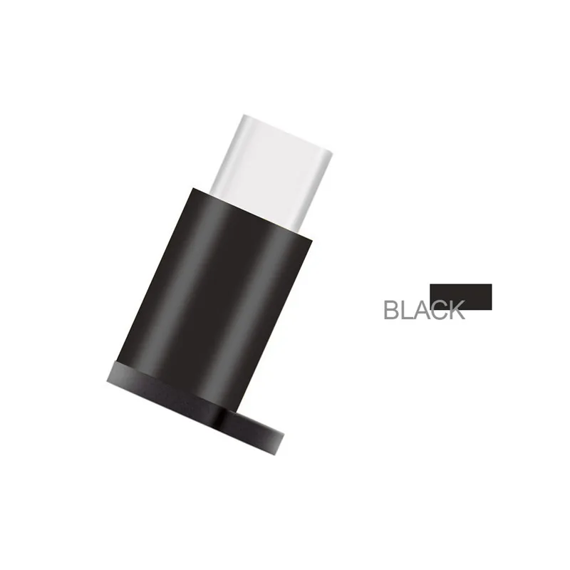 Горячая Распродажа 4 цвета дополнительный металлический мини-usb type-C адаптер OTG type-c для микро USB конвертер с подвесным отверстием для смартфона