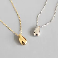 

Korean S925 sterling silver necklace INS temperament simple women's necklace drop pendant chain ornaments student silver jewelry
