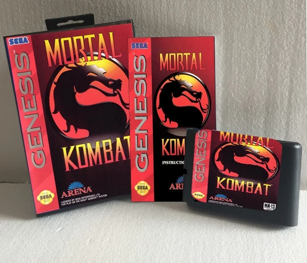 

Mortal Kombat 16 bit SEGA MD Game Card Boxed With Manual For Sega Mega Drive For Genesis