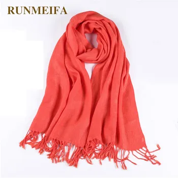 

RUNMEIFA Women Simulated Cashmere Shawls Winter Warm Foulards Femme Soft Elegant Shawl Lady Acrylic Scarf Drop Shipping