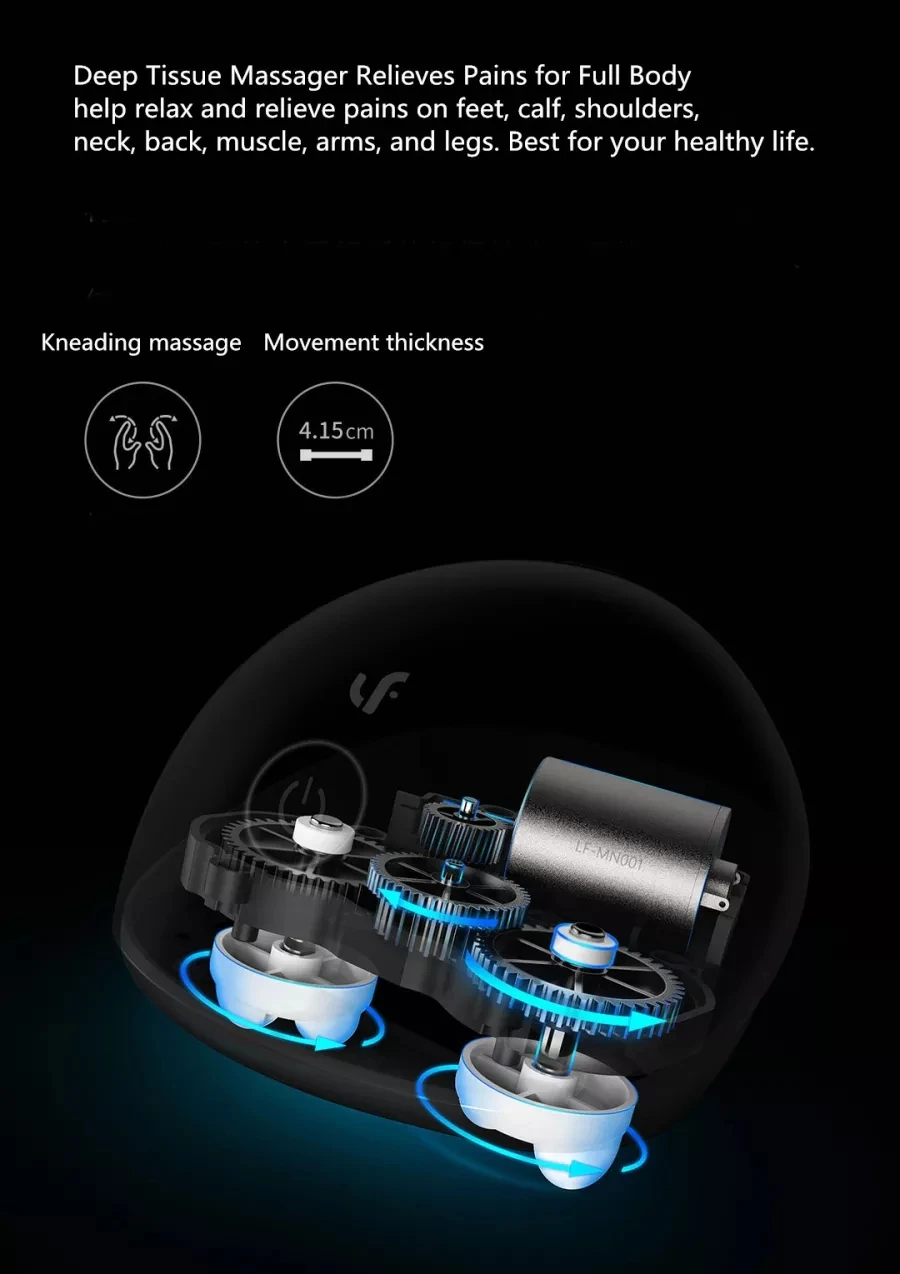 Новинка, Xiaomi Mijia LF, портативный беспроводной массажер в форме яйца, электрический массажер, терапия, расслабление мышц для офисного работника