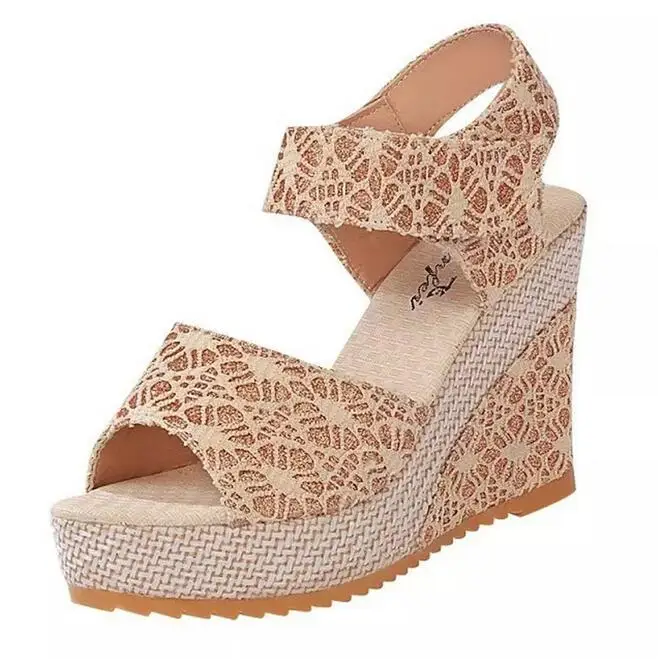 

Women's summer shoes high heel women's sandals breathable sandals on the platform comfortable women's shoes