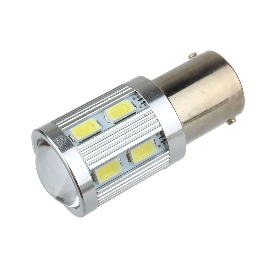 1156 BA15S P21W BAU15S 1157 BAY15D 5630 SMD 12 Светодиодный прожектор с линзой для автомобиля Авто Хвост обратный поворот сигнальные лампы тормозных огней лампы белого цвета