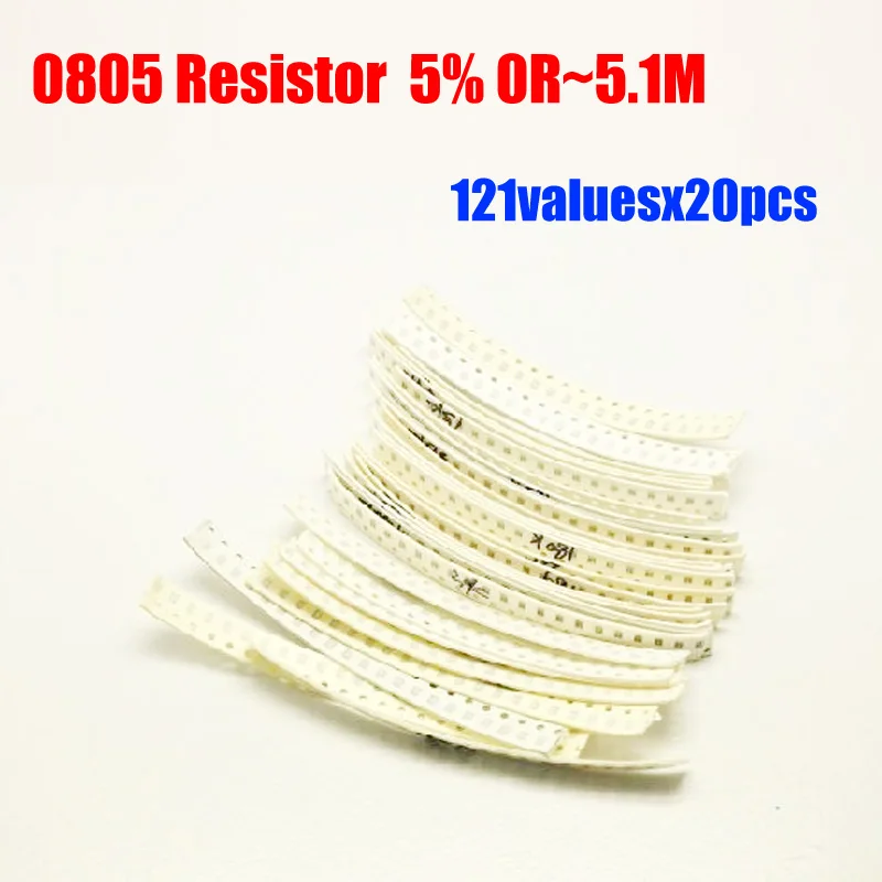 0805 SMD резистор 5% Допуск 2420 ценностей X 20 шт. = 5 1 комплект резисторов 0R ~ м смешанный |