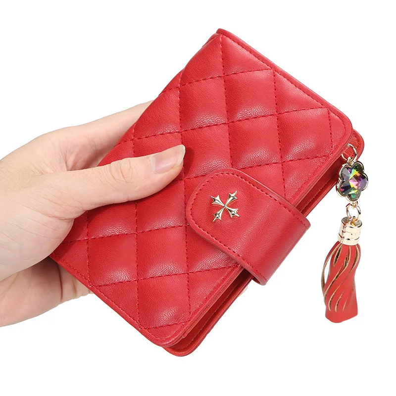 

2019 Tassel Women Wallet Small Cute Wallet Women Short Leather Women Wallets Zipper Purses Portefeuille Female Purse Clutch
