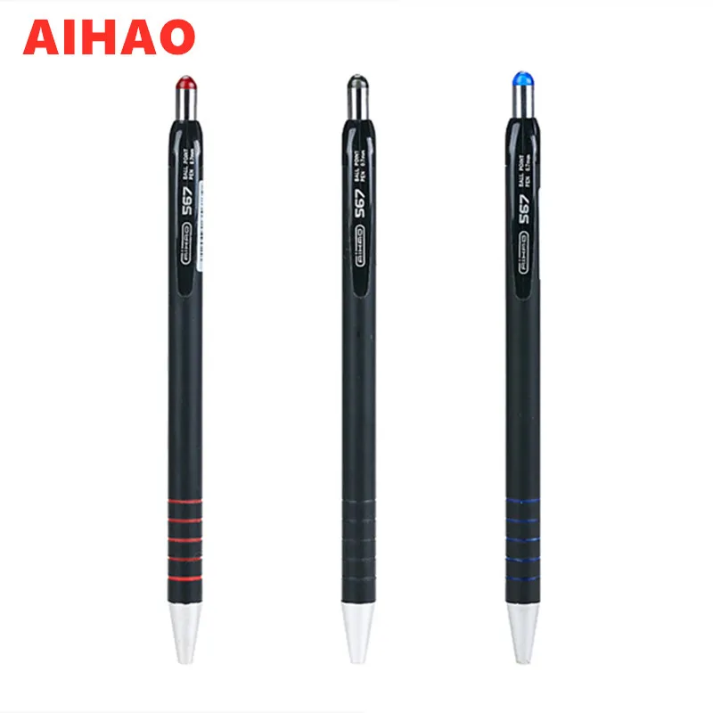 

2019 New Arrival Brand Retractable Smooth Writing Ballpoint Pen 4pcs/lot Office Supply Free Shipping