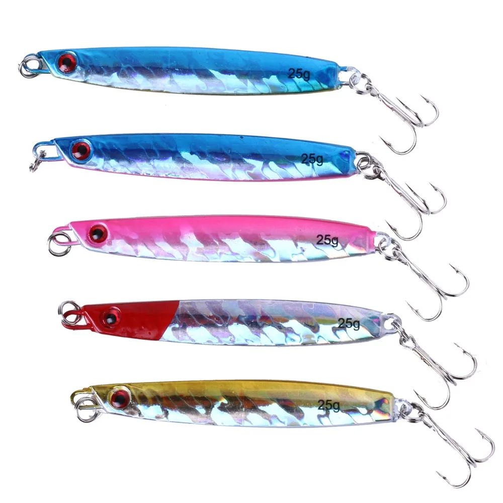

5pcs/lot HENGJIA Deep sea fishing lure lead fish jig 25g luminous belly, hard bait fishing lure