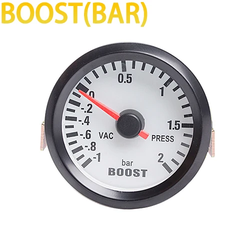 Автомобильный манометр " 52 мм Бар Turbo Boost Psi/бар/Температура масла/масло пресс/вольт датчик для авто синий светильник 12 В - Цвет: BOOST BAR