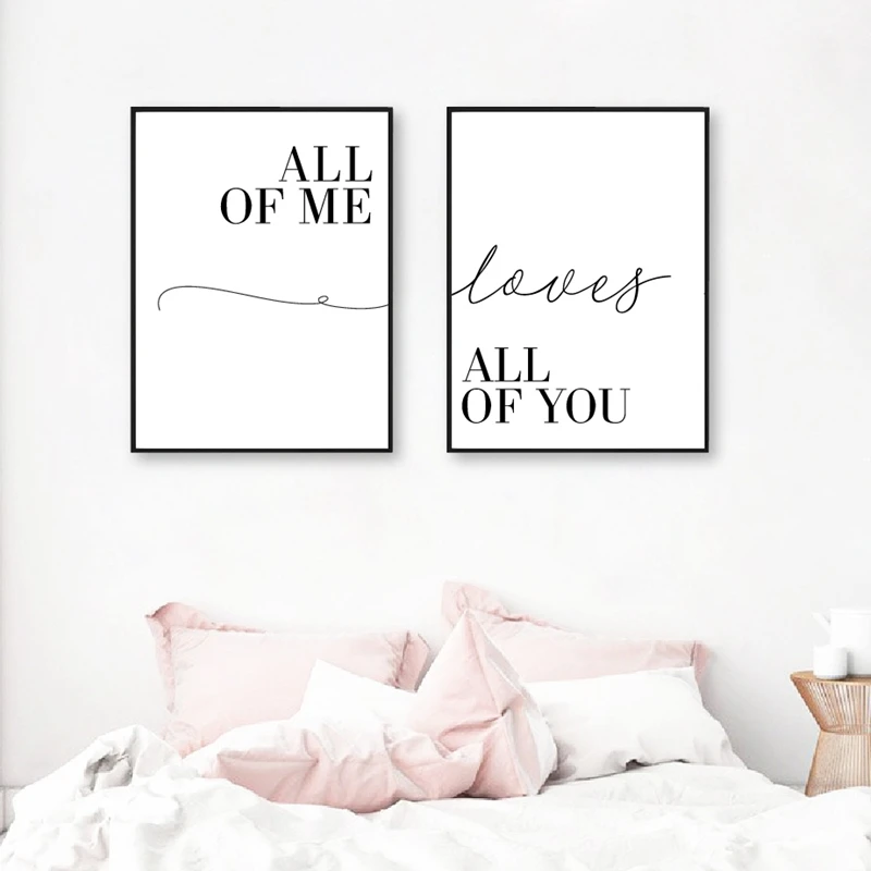 Je Vous Aime Tous Les Couples Affiche De Citation D Amour Imprimee Toile De Peinture Murale Photos Modernes Decor De Chambre A Coucher Cadeaux D Anniversaire Aliexpress