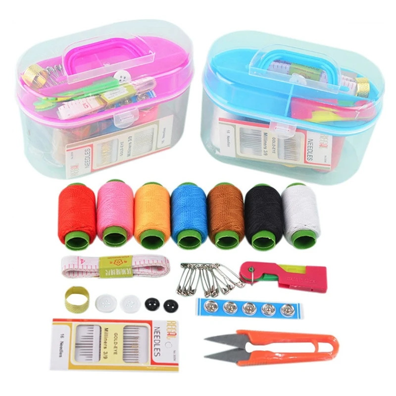

10 Set Treasure chest Sewing box Portable sewing box Premium gold tail needle