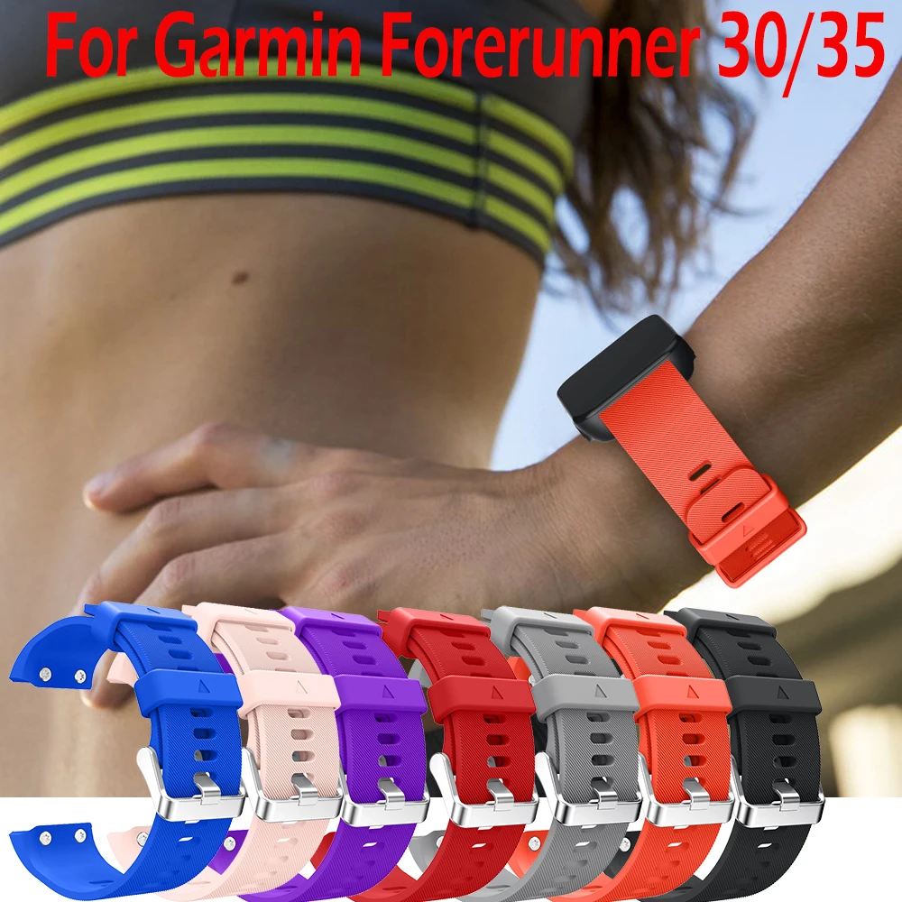 

silicone Watch Band For Garmin Forerunner 30 /35 Band Forerunner 30 35 Soft Sport Smart accessories Wristbands Watch strap