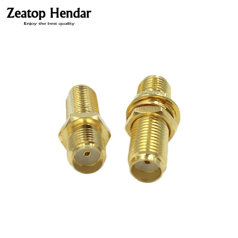 10Pcs Brass SMA Female to SMA Female Jack Bulkhead Panel Mount ...