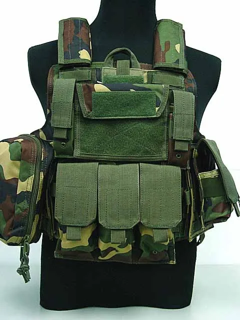 Тактический жилет CS Airsoft Wargame Пейнтбол CIRAS боевой жилет CIRAS тактический жилет с Тройная журнальная сумка ACU/Лесной