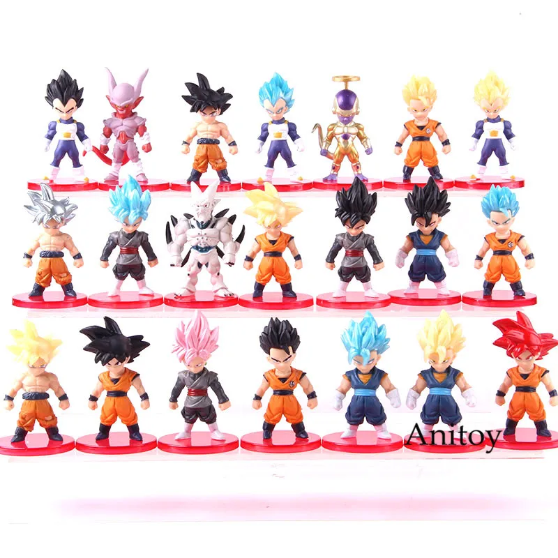 Экшен-фигурки Dragon Ball Z Goku с изображением Сон Гоку, Вегета Фриза vegetto из ПВХ Аниме Фигурка Коллекционная модель игрушки 21 шт./компл