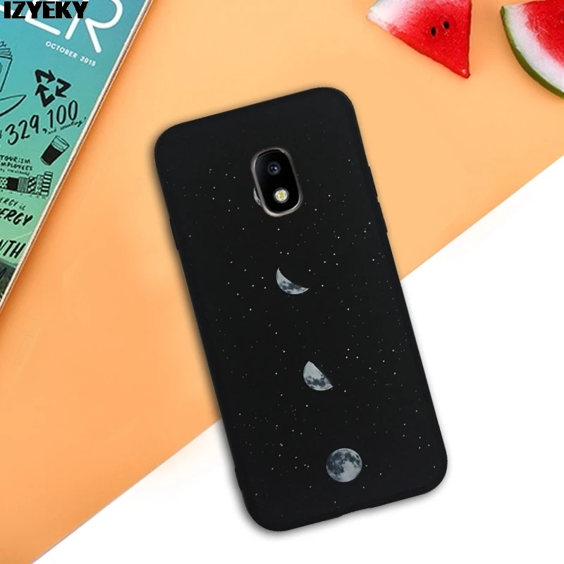 IZYEKY Case for Samsung Galaxy J3 2016 J5 J7 2017 moon space Animal bear cat cover for Samsung J530 J5 Pro (2017) J330 J530