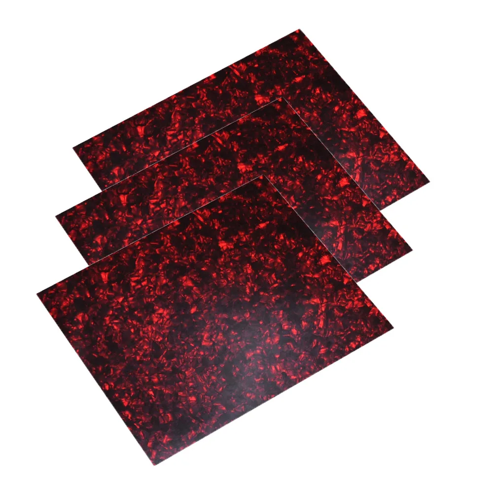 3Pcs A4 Size 0.46mm Pearl Red Celluloid Sheet 210x297mm for Pickguard Custom Inlays Guitar Pick Luthier | Спорт и развлечения