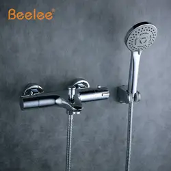 Beelee Высокое качество хромированный настенный смеситель для ванной комнаты термостатический кран, термостатический клапан для ванной
