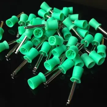 

100 PCS Dental Prophy Polish Polishing Cup Brush Webbed Latch Type