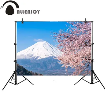 

Allenjoy photography background Mount Fuji cherry blossoms tree sky Japan backdrop photobooth photo studio photocall