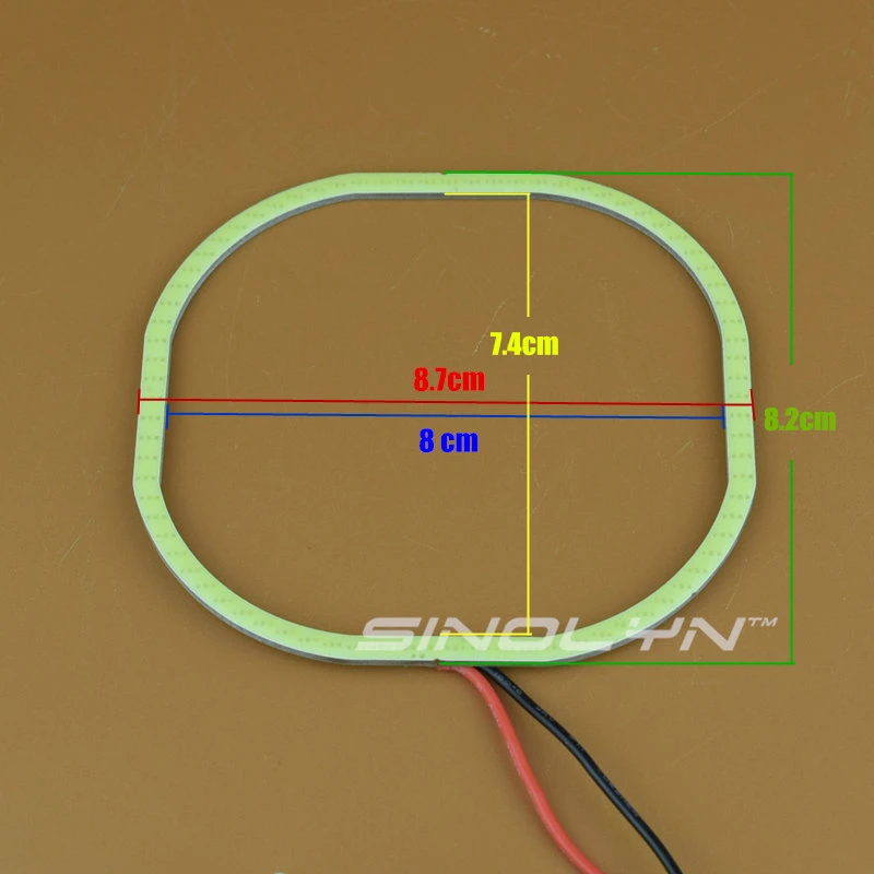 SINOLYN квадратный COB светодиодный ангельские глазки Halo Кольцо DRL/дневные ходовые огни супер яркий белый для квадратного круглого Q5 Замена объектива