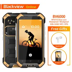 Blackview Оригинал BV6000 4,7 "IP68 Водонепроницаемый прочный мобильный телефон 3 GB + 32 GB восьмиядерным 13.0MP Камера Жесткая Heavy Duty смартфон