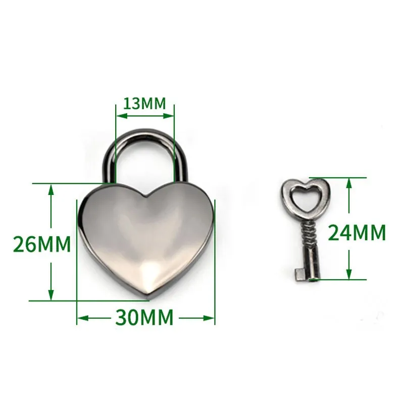 

heart-shaped love kids lock security anti-theft heart padlock with keys padlock travel luggage lock for interior doors invitage