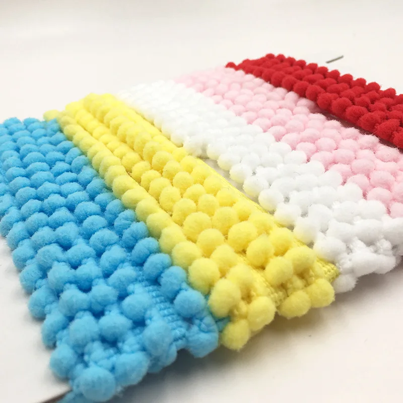 QUARKZMAN Pom Pom Band 10 Yards - Lila Bommel Besatz Für DIY Näharbeiten