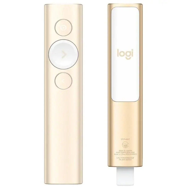 

Logitech Spotlight Wireless USB Dual Connectivity Meeting PPT Power Point Presentation Remote Fast Charge Projector Pointer Pen