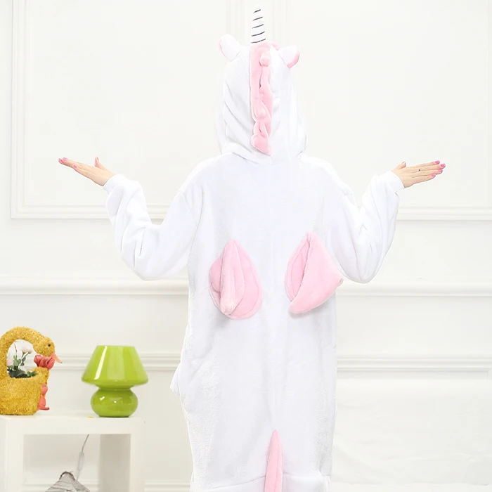 Animals Kigurumi Unicorn Cosplay Costume Adult Girl Unicorn Onesie Flannel Pig Women Anime Jumpsuit Disguise Onepiece Suit