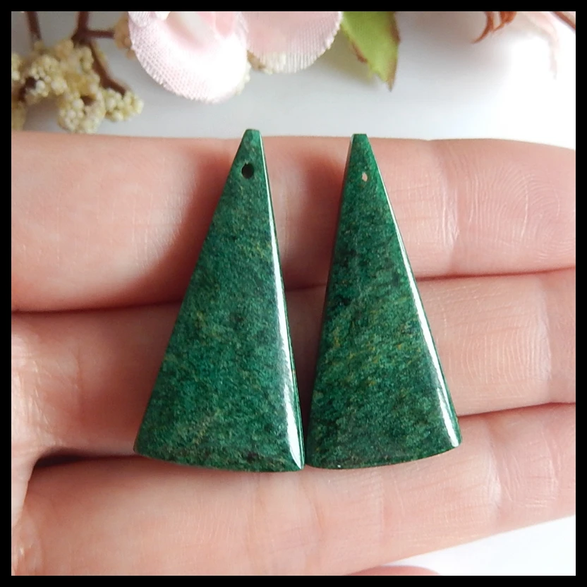 

Natural African Jade Woman fashion Earring Beads,Semiprecious stone jewelry Earring,33x17x4mm,6.5g