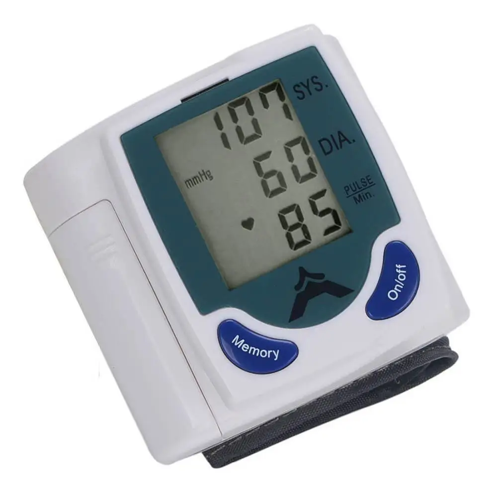 Автоматический цифровой ЖК-дисплей для измерения артериального давления на запястье Монитор пульса - Цвет: 1