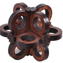 Новые очки в форме IQ деревянные мозговые чайники головоломки игра для взрослых детей