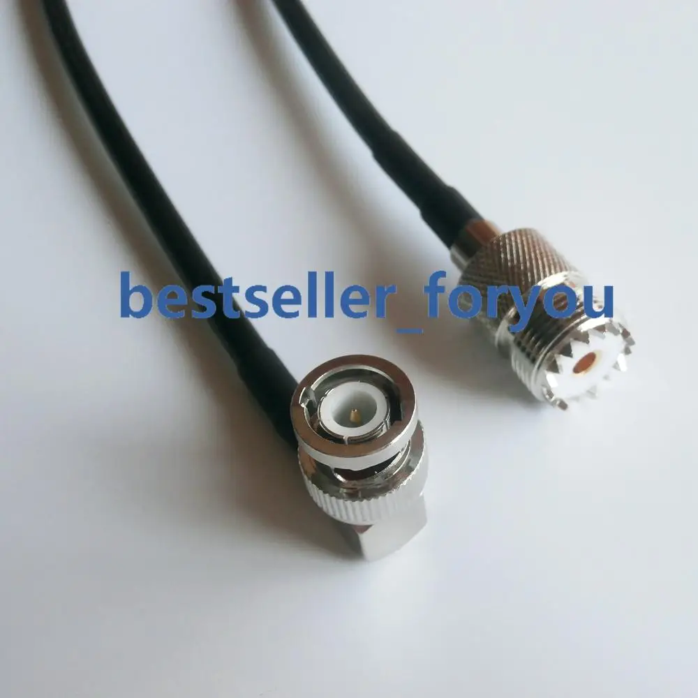 3 фута RG58 UHF SO239 гнездовой разъем к BNC штекеру прямоугольный RF отрезок кабель |