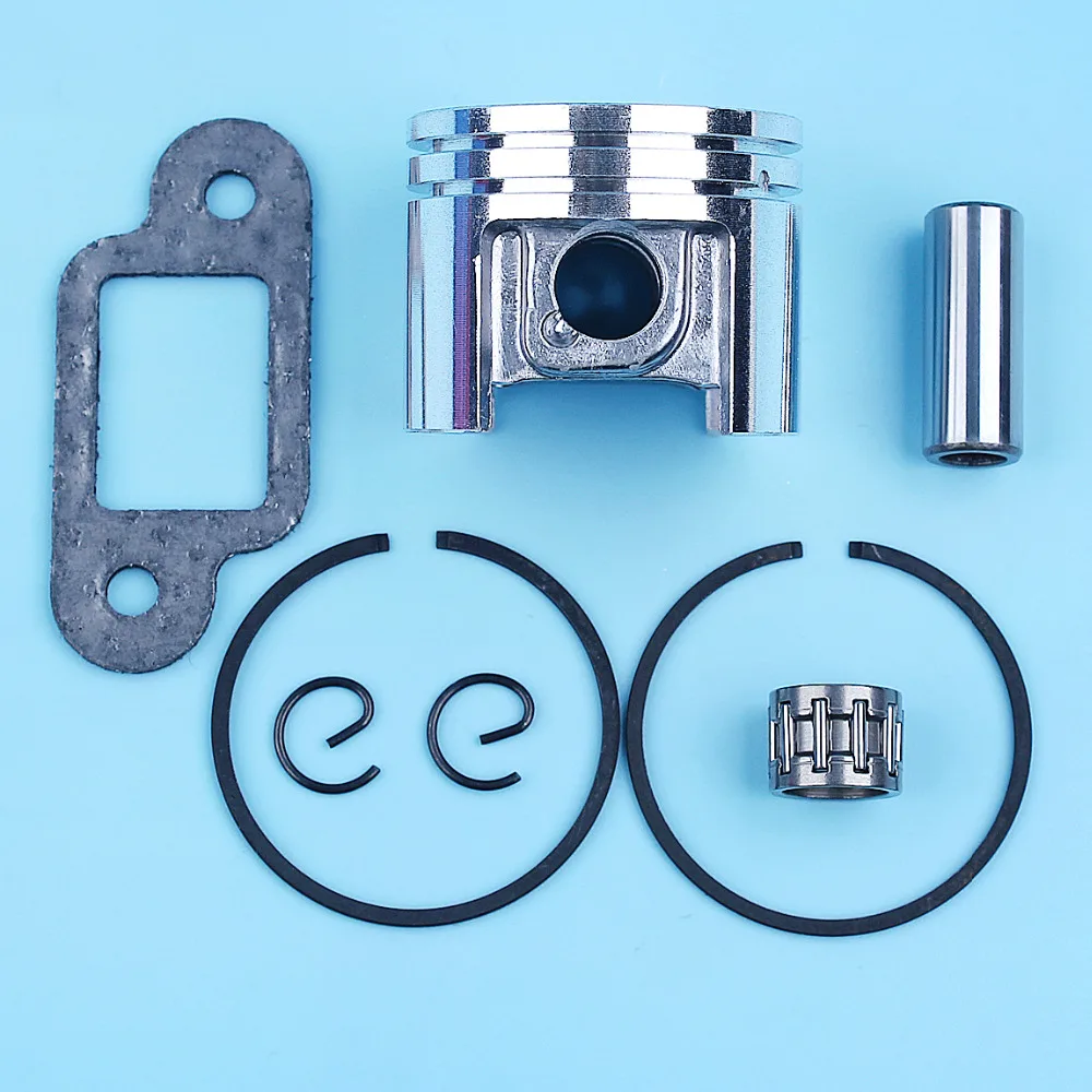 38mm Piston Ring Bearing 10mm Pin Muffler Gasket Kit For STIHL 018