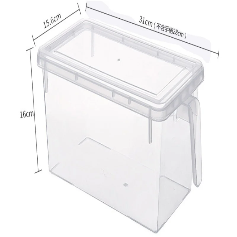 Пластиковые контейнеры для хранения, квадратная ручка, органайзер для хранения еды, коробки с крышками для холодильника, холодильника, шкафа, стола