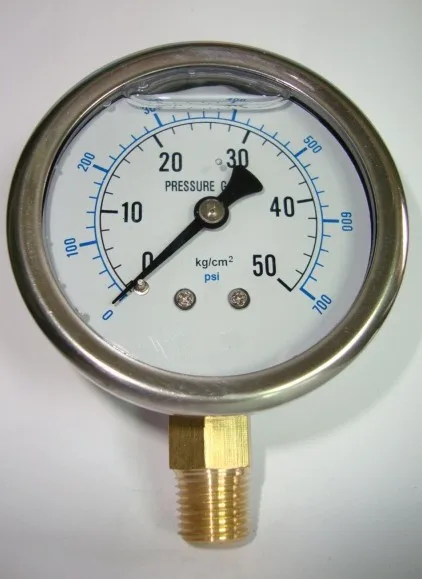 

Stainless steel YN-60 shock-proof pressure gauge ,oil pressure gauge, 10KG/100KG//150KG/200KG/250kg Hydraulic pressure gauge