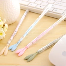 12 шт./партия, гелевая ручка премиум класса с милым Кроликом, 0,38 мм, Высококачественная Корейская версия, гелевая ручка с милым Кроликом, отличная письменность, 4 цвета