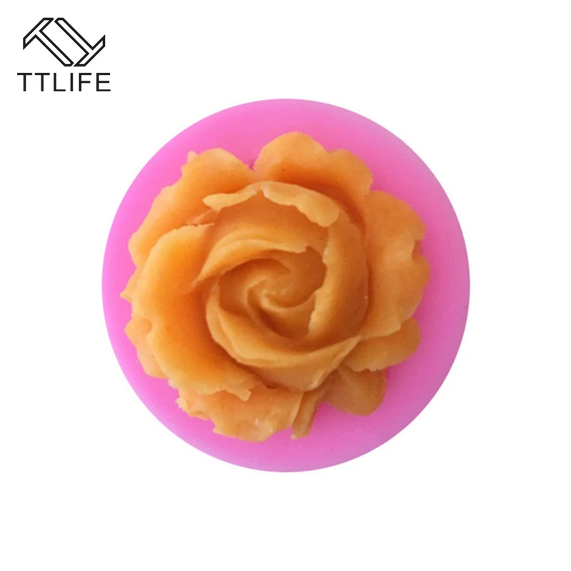 

TTLIFE Rose Flower Soap Silicone Mold Chocolate Candy Resin Clay Crafts Baking Moulds Sugarcraft Fondant Cake Decorating Tools