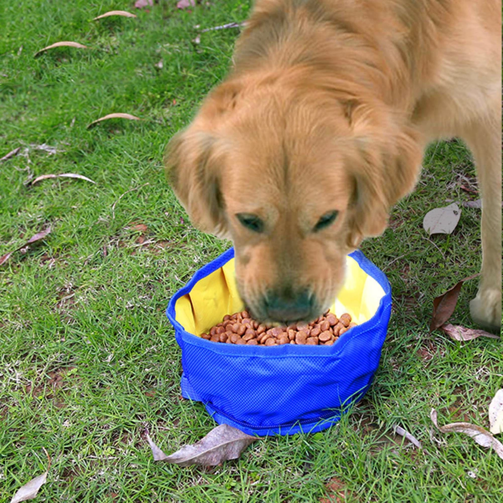 Portable Foldable Waterproof Outdoor Pet Food Feeding Watering Outdoor