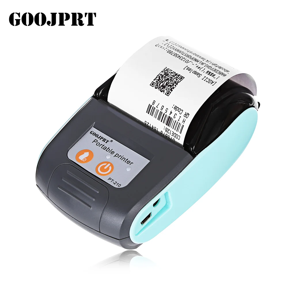 GOOJPRT PT 210 58 мм Bluetooth термопринтер портативный беспроводной чековый станок для Windows