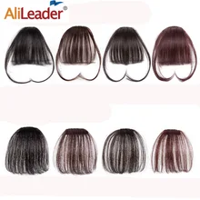 Alileader, натуральные белковые волосы, челка, на заколках, челка, цельная, бахрома, челка, волосы для наращивания, 1B#33#, волосы на заколках спереди