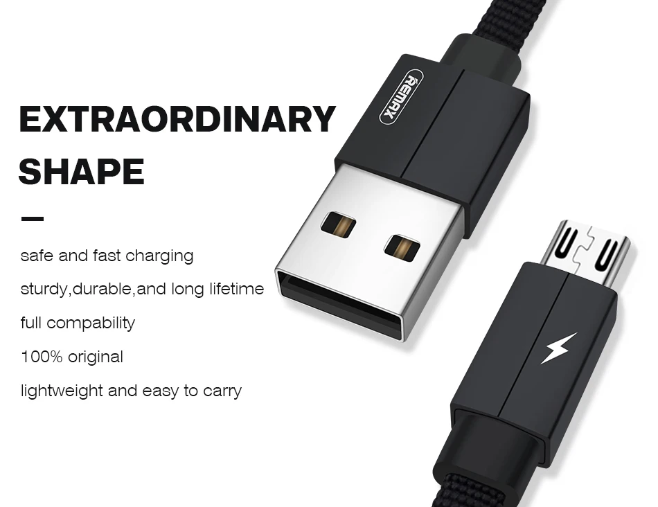 HTB1lq4hXyHrK1Rjy0Flq6AsaFXap Remax RC-094m (2m) Kerolla Series Micro USB Data Cable