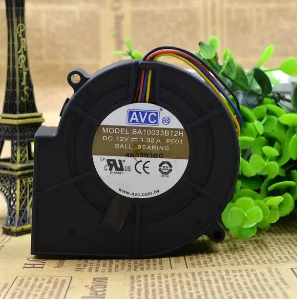 AVC 12V 1.32A 9CM 9733 97*97*33mm 4-линейный подшипник турбонагнетателя для BA10033B12H | Компьютеры и