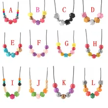 Современная ручная роспись геометрические деревянные бусы ожерелье отличный подарок DIY 50 компл./лот