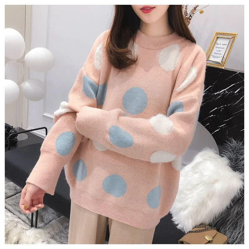 

Lazy wind sweet small fresh sweater female head 2019 autumn new net red ins super fire loose sweater