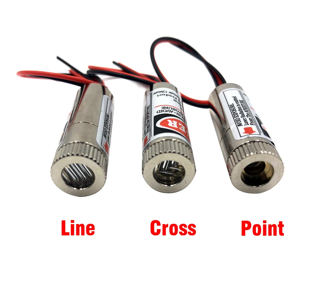 DIY 650нм 5 МВт красная точка/линия/Крест лазерный модуль головка стеклянная линза регулируемый фокус лазер промышленное позиционирование лазерное прицеливание