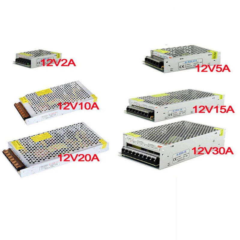  Vusum 12V power supply AC85-110V 220V to DC5V 12V 24V 2A 5A 10A 20A 30A CCTV / LED Strip Power Adap - 32914361832