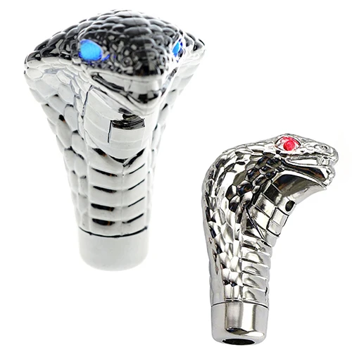 

Newest Universal Chrome LED Eyes Car Cobra Wave Manual Gear Shift Knob Snake Shifter