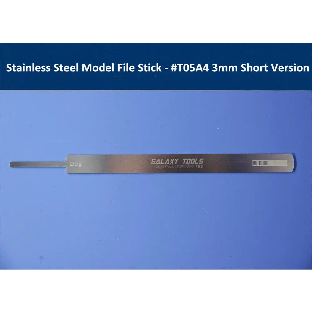 GALAXY Tools, нержавеющая сталь 0,8 мм, ультратонкая модель, напильник, хобби, ремесло, полировка, модель, строительный инструмент - Цвет: 3mm Short Version